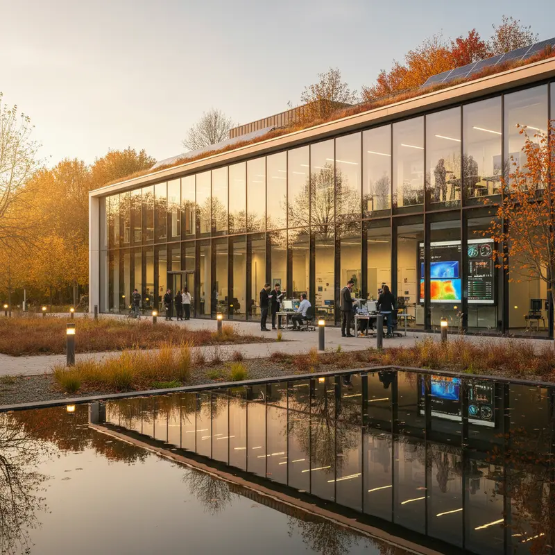 Onderzoeksgebouw van KU Leuven waar voorbereidende vergaderingen voor IEA-EBC Annex 94 energieproject plaatsvonden