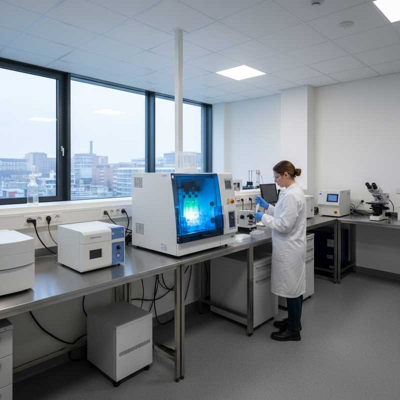 Laboratorium met fluorescence-activated cell sorting apparatuur voor forensisch DNA-onderzoek bij UZ Leuven