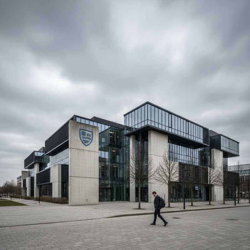 Buitenaanzicht van een universitair onderzoeksgebouw van KU Leuven