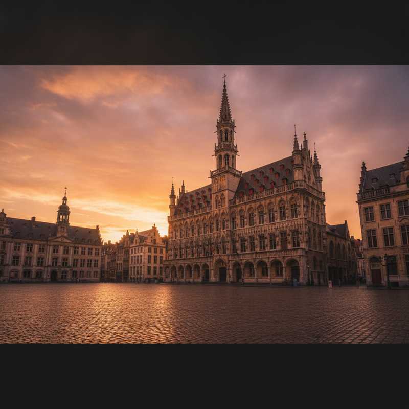 Stadhuis van Leuven met universitaire gebouwen op de achtergrond, symboliseert de band tussen stad en KU Leuven